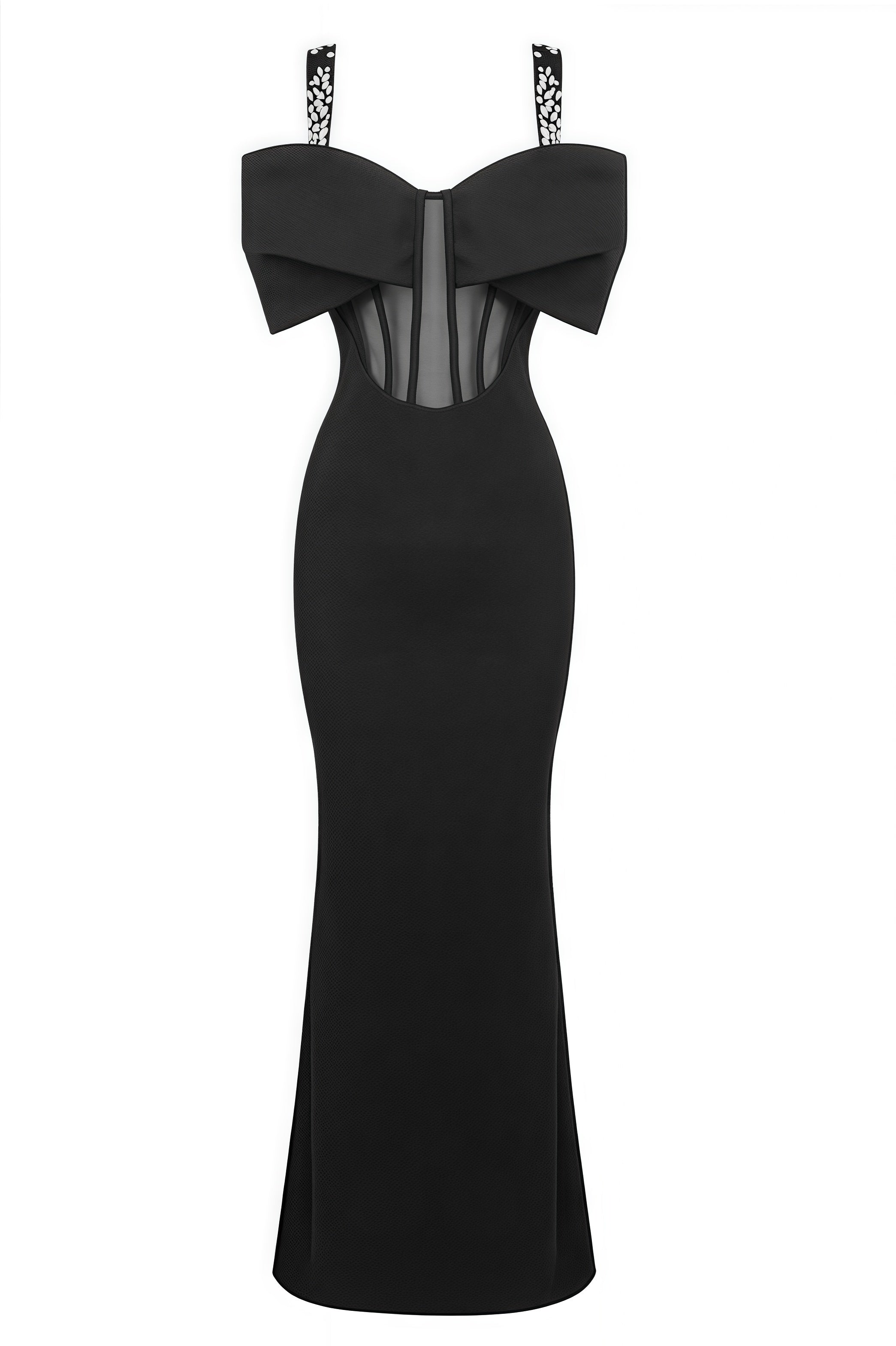 Valo Lace Studded Maxi Dress - View 4
