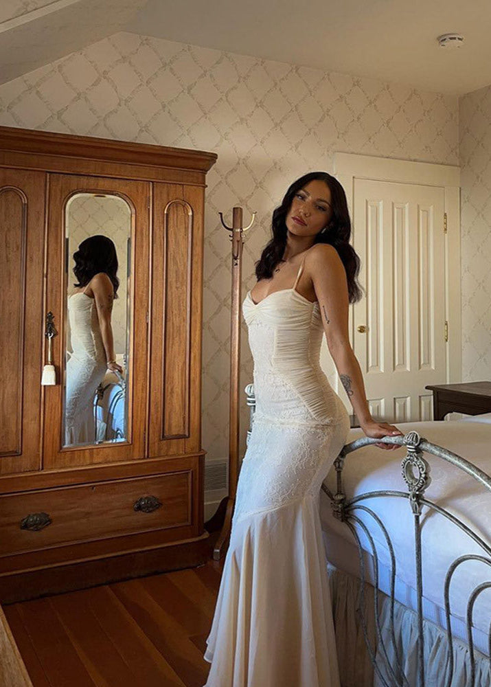 Seraphina - Lace Mermaid Evening Gown - View 6