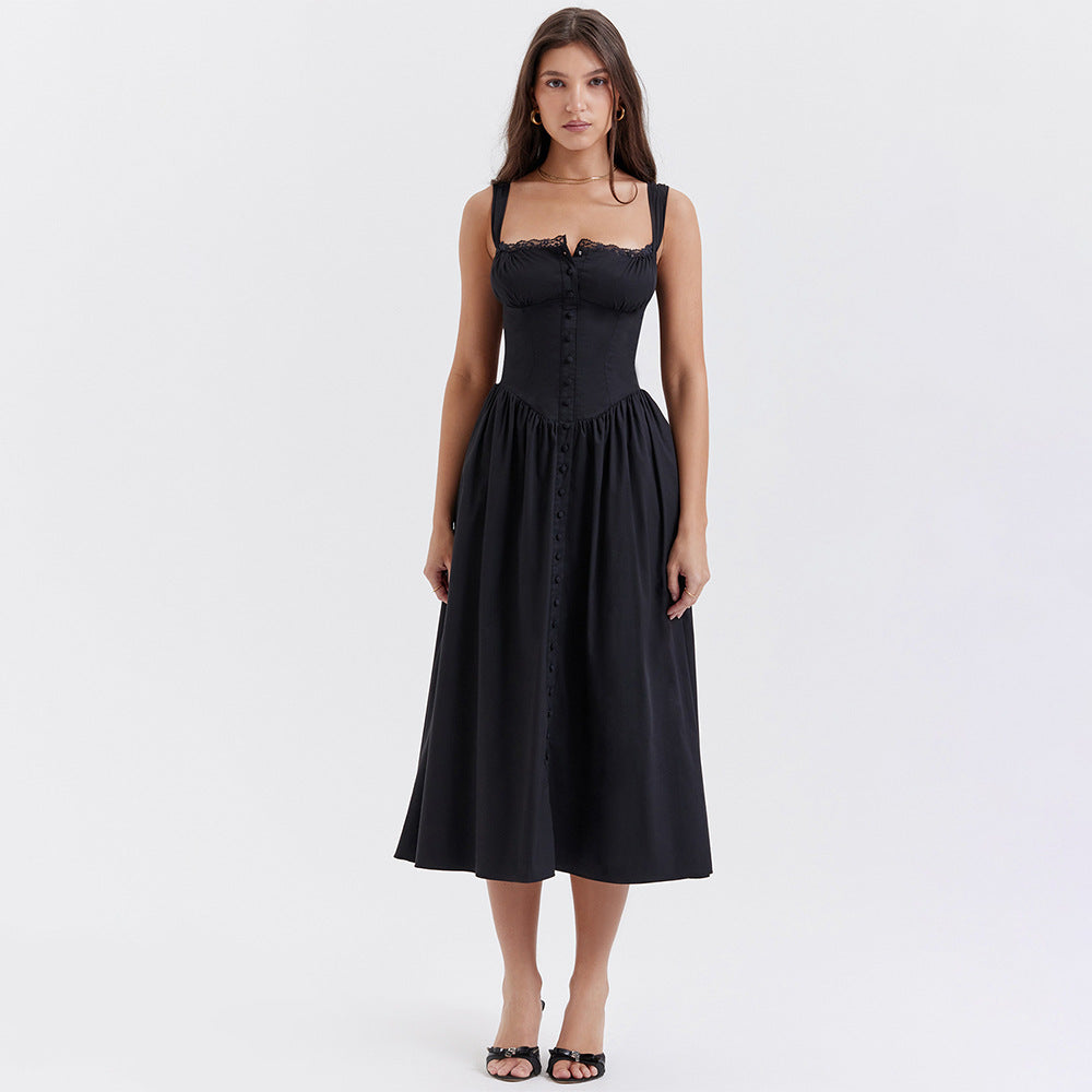 Sling Floral Vacation Slim Fit Sleeveless Dress for