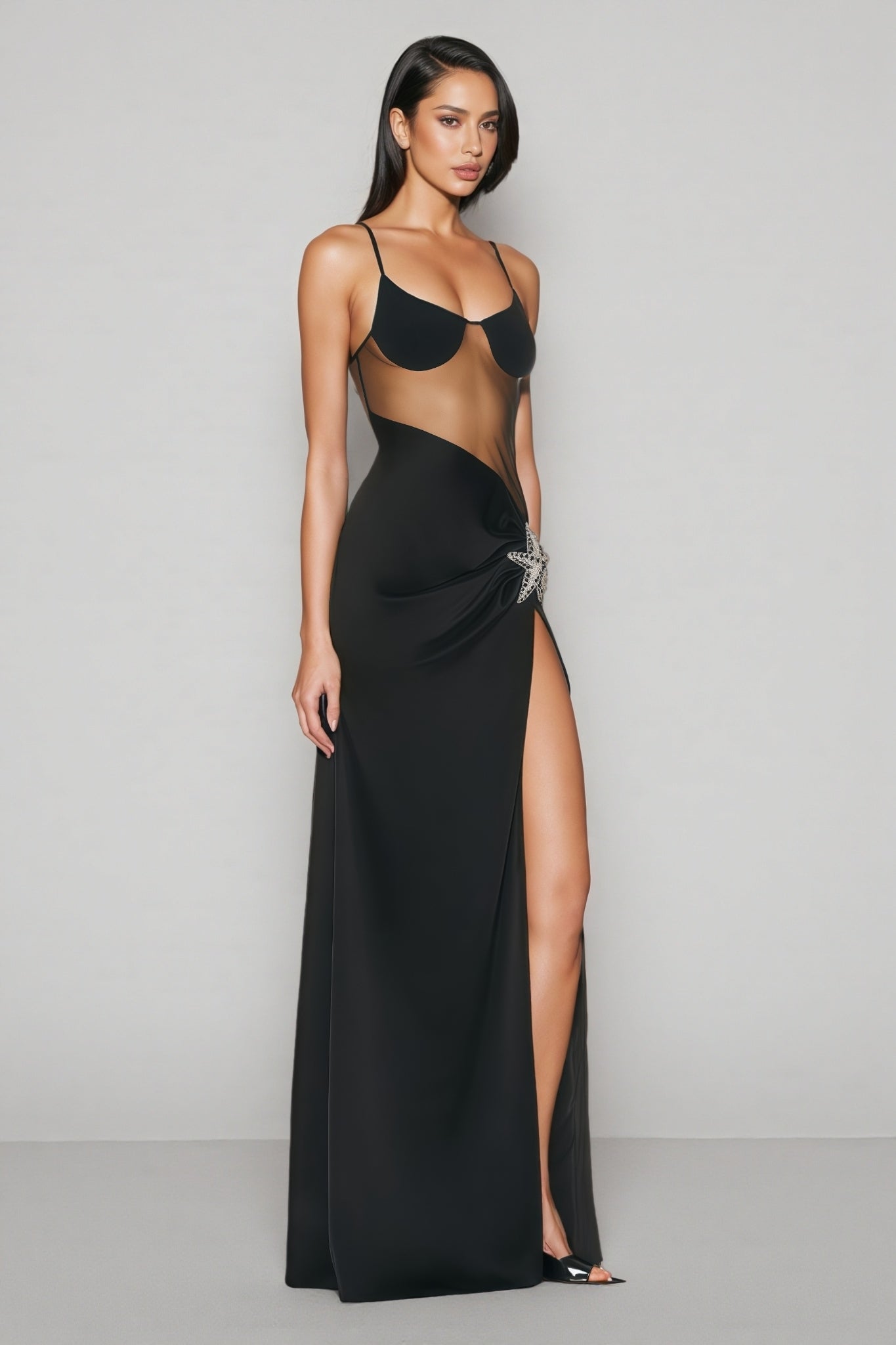 Sia Bandage Rhinestone Star Maxi Dress - View 3