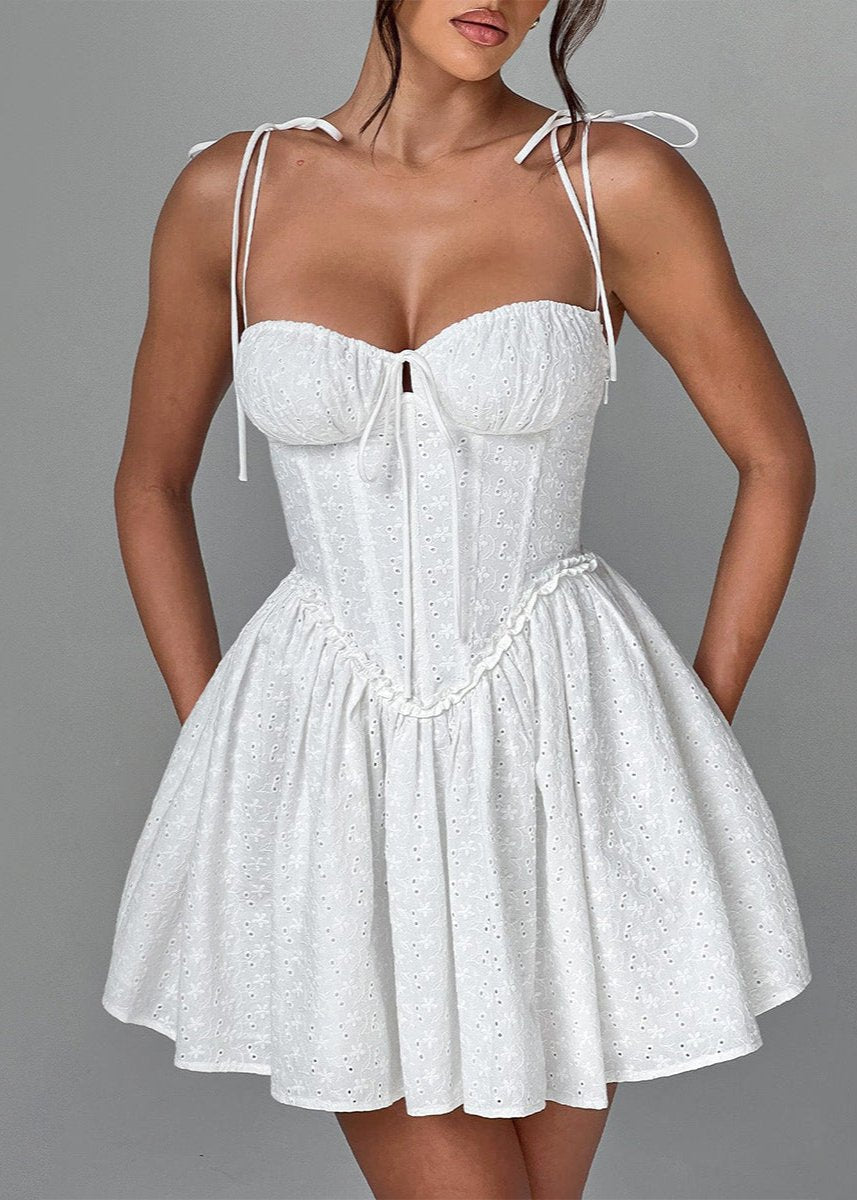 Soleil Lace-Up Mini Dress - View 10