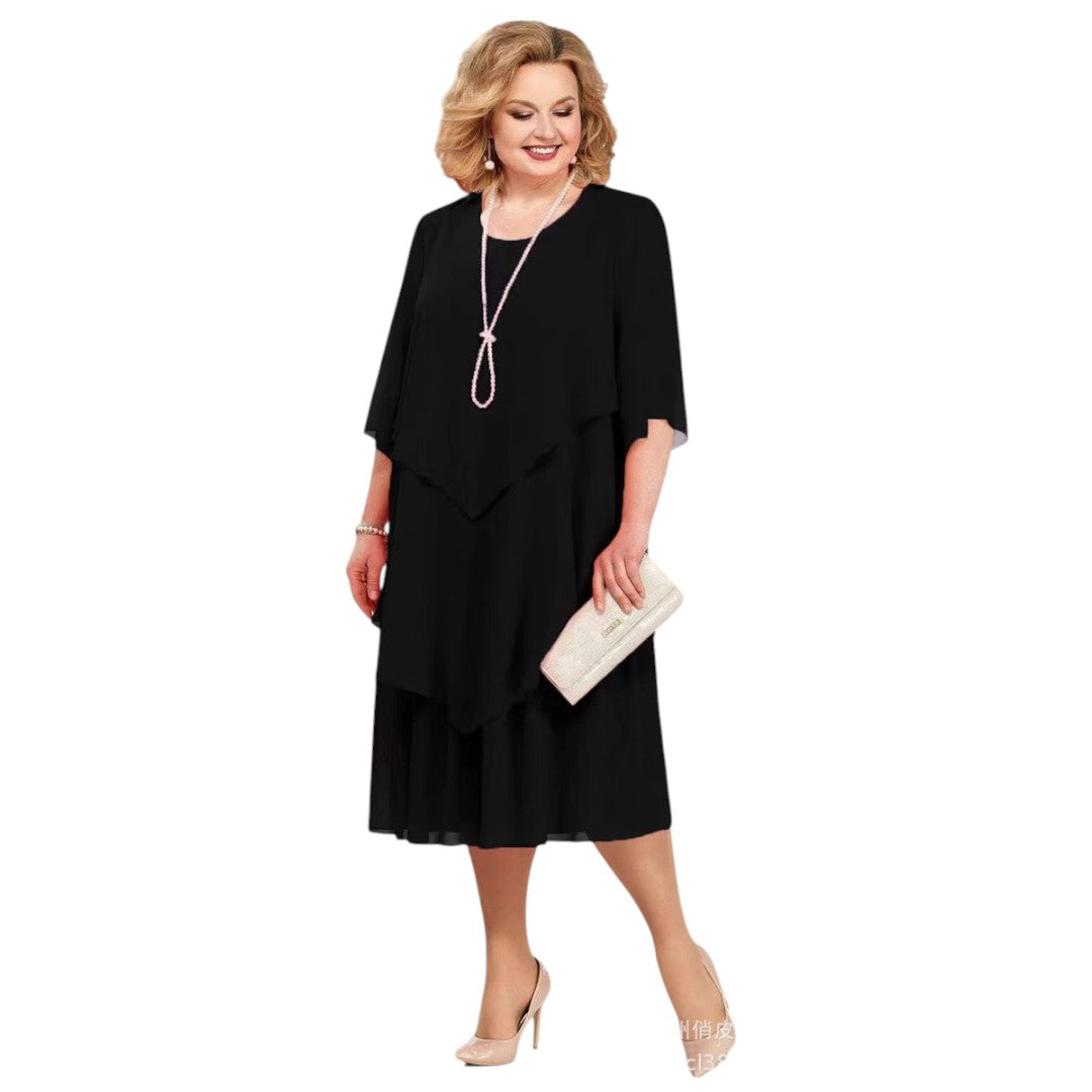 Aurora Grace | Layered Dress Black