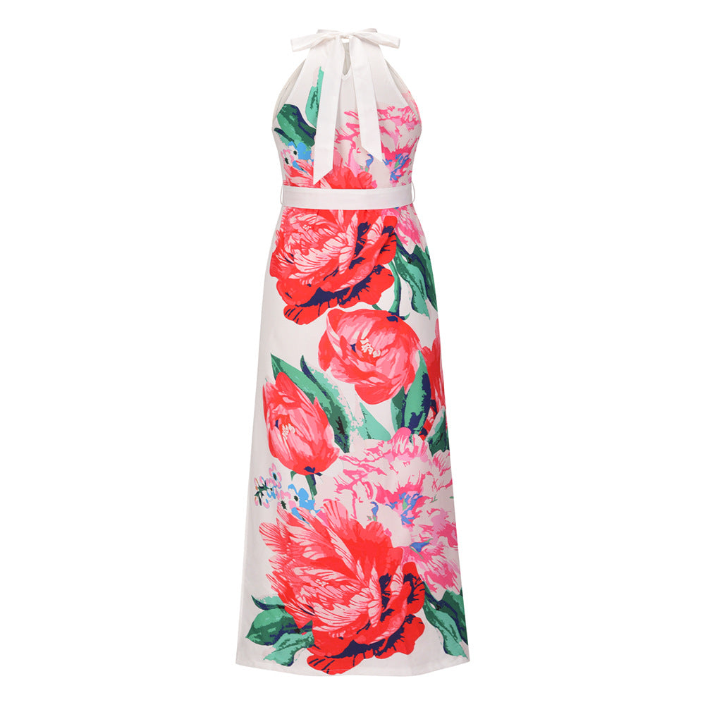 Take Me To Paradise Printed Maxi Dress Ivory