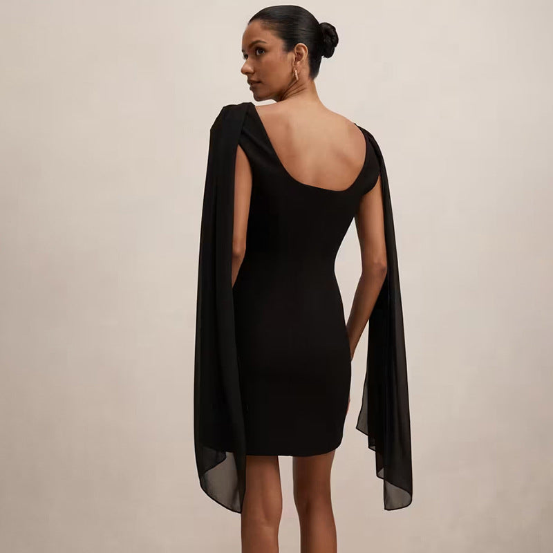 Women Clothing Personalized Ribbon Swing Collar Dress for Women