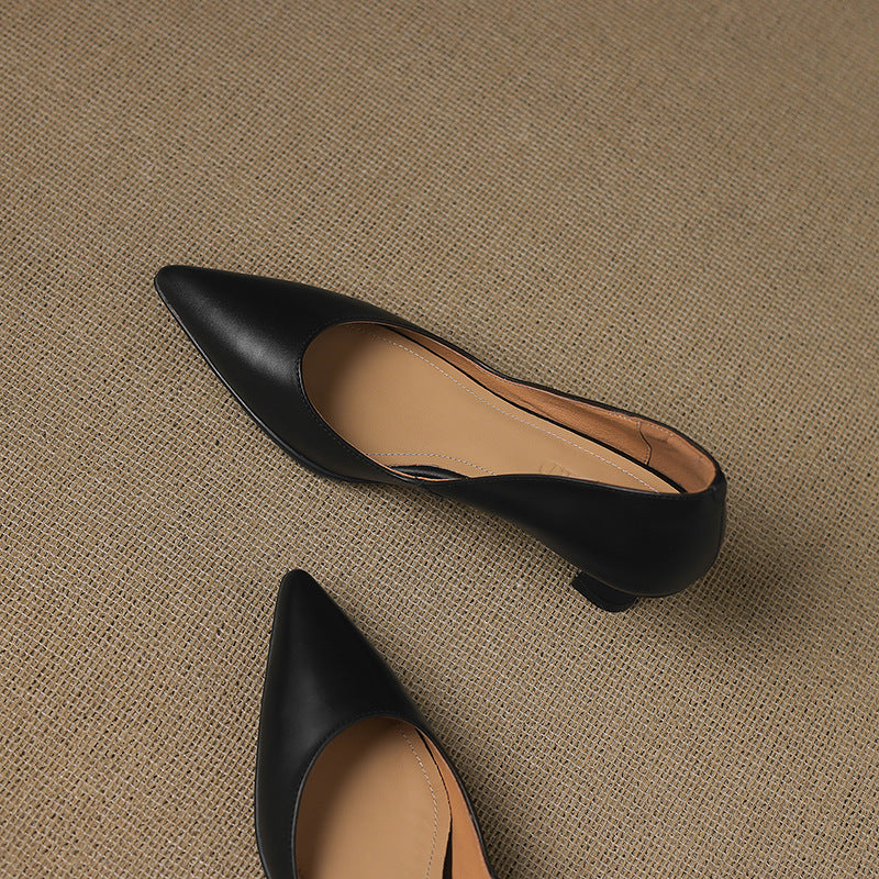 Pointed Toe Kitten Heel Pumps