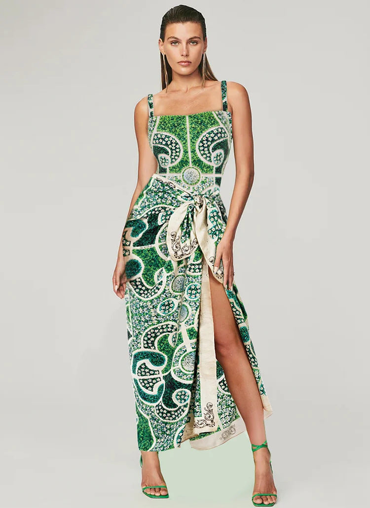 Seafoam Wrap Skirt - Green