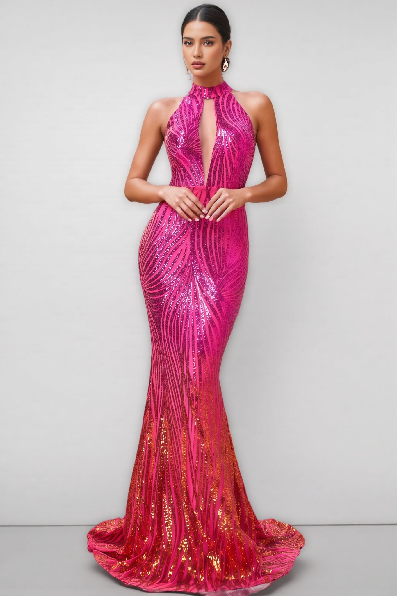 Serin Strapless Sequin Maxi Dress - View 2