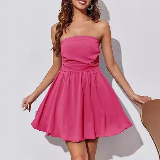 Strapless Fit and Flare Mini Dress