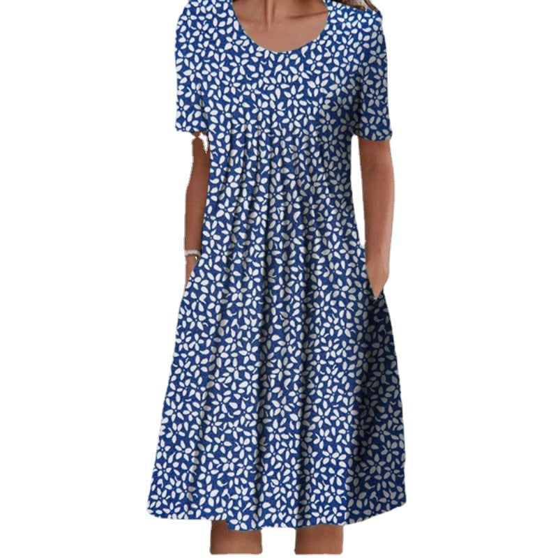 Jenni Statement Women's Bloom Midi Dress with Pleated Design Boutique Collection