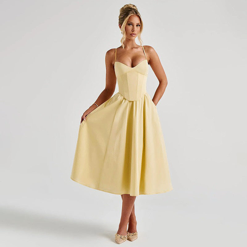 Sampson Midi Dress Yellow
