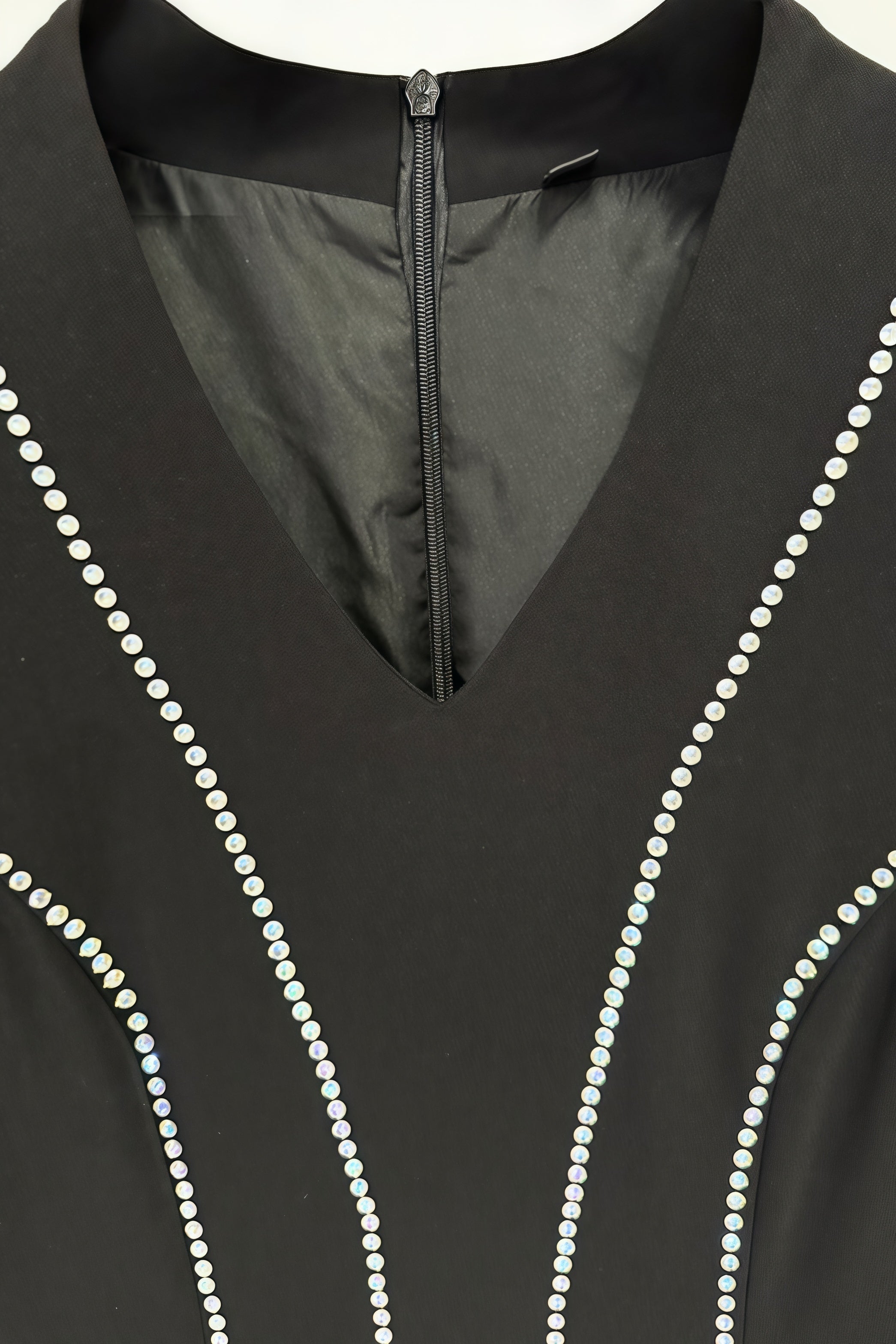 Luxrtp Black Rhinestone Maxi Dress - View 4