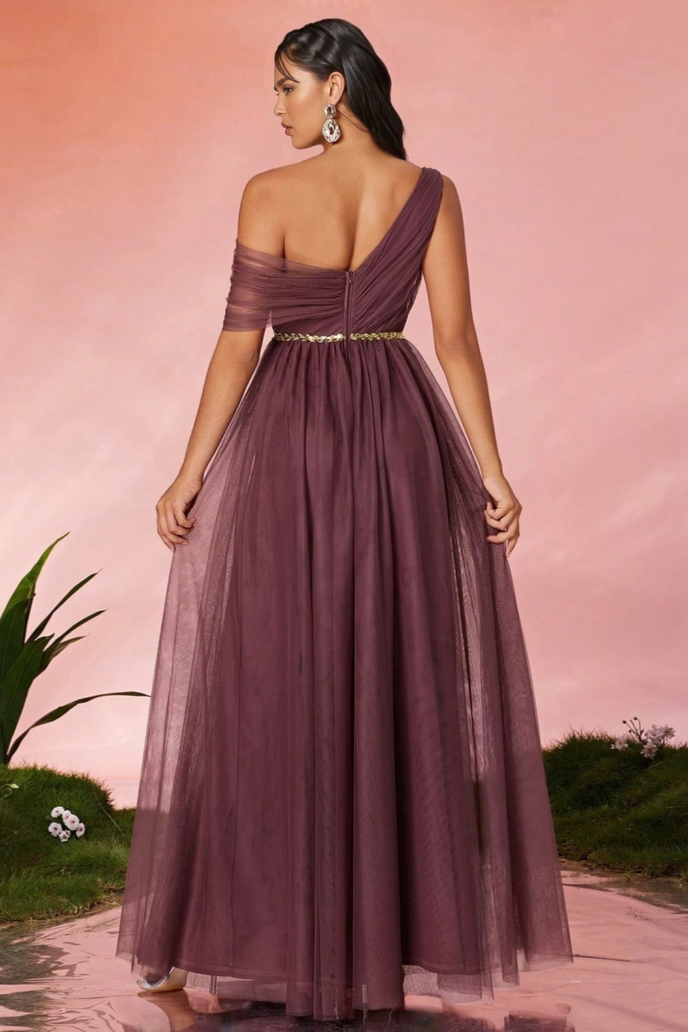 Linus Strapless Mesh Maxi Dress - View 5