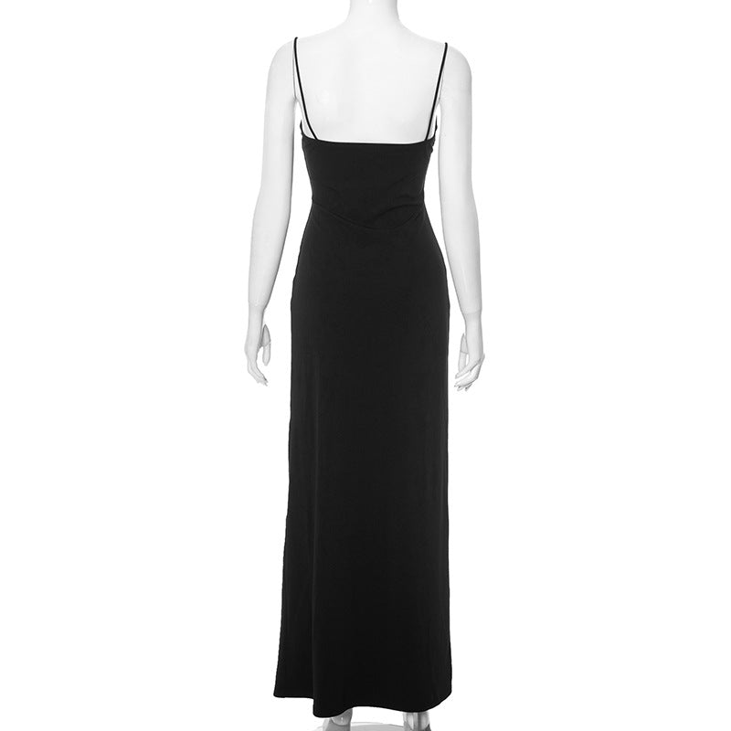 Monroe Slit Dress Black