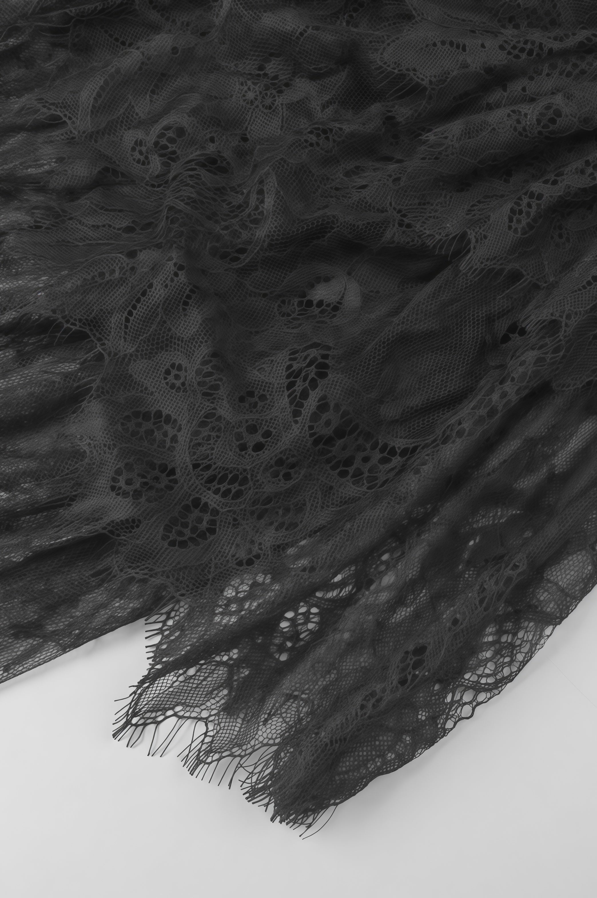 Bastien Black Lace Floral Maxi Dress - View 5