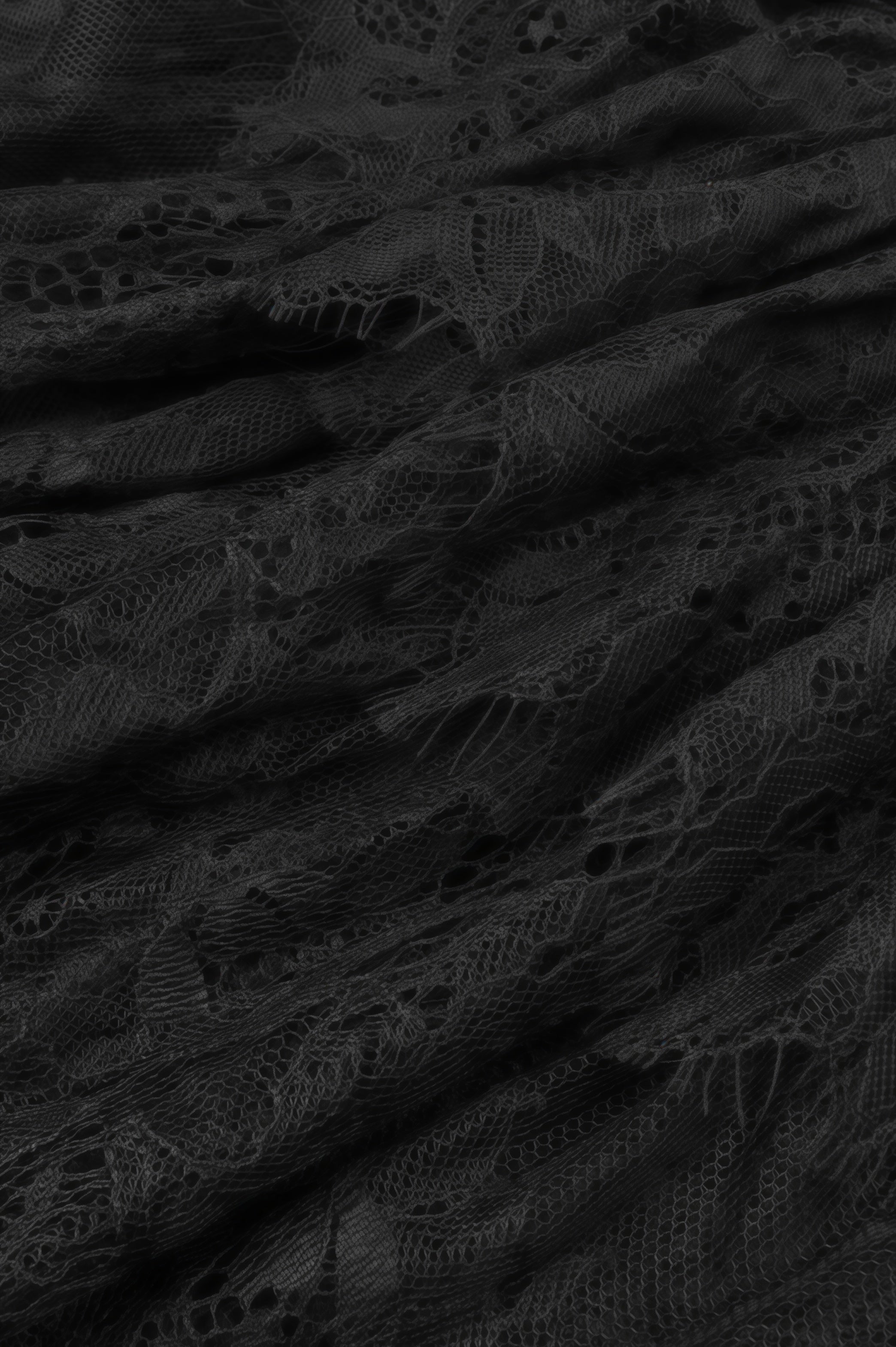 Bastien Black Lace Floral Maxi Dress - View 4