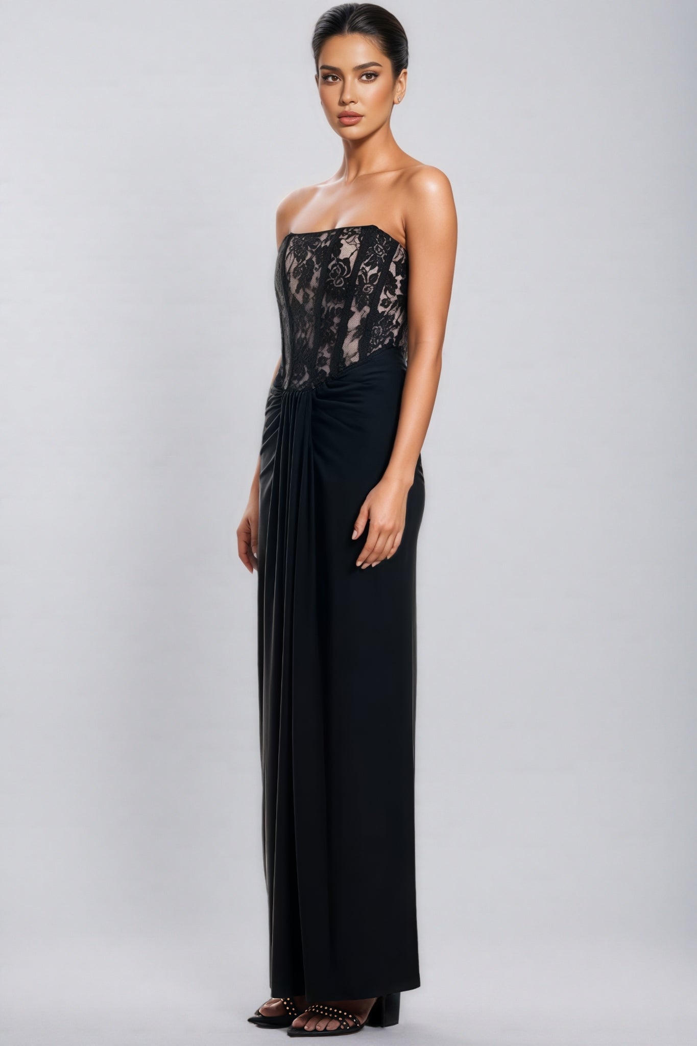 Judihe Lace Sheath Maxi Dress - View 2