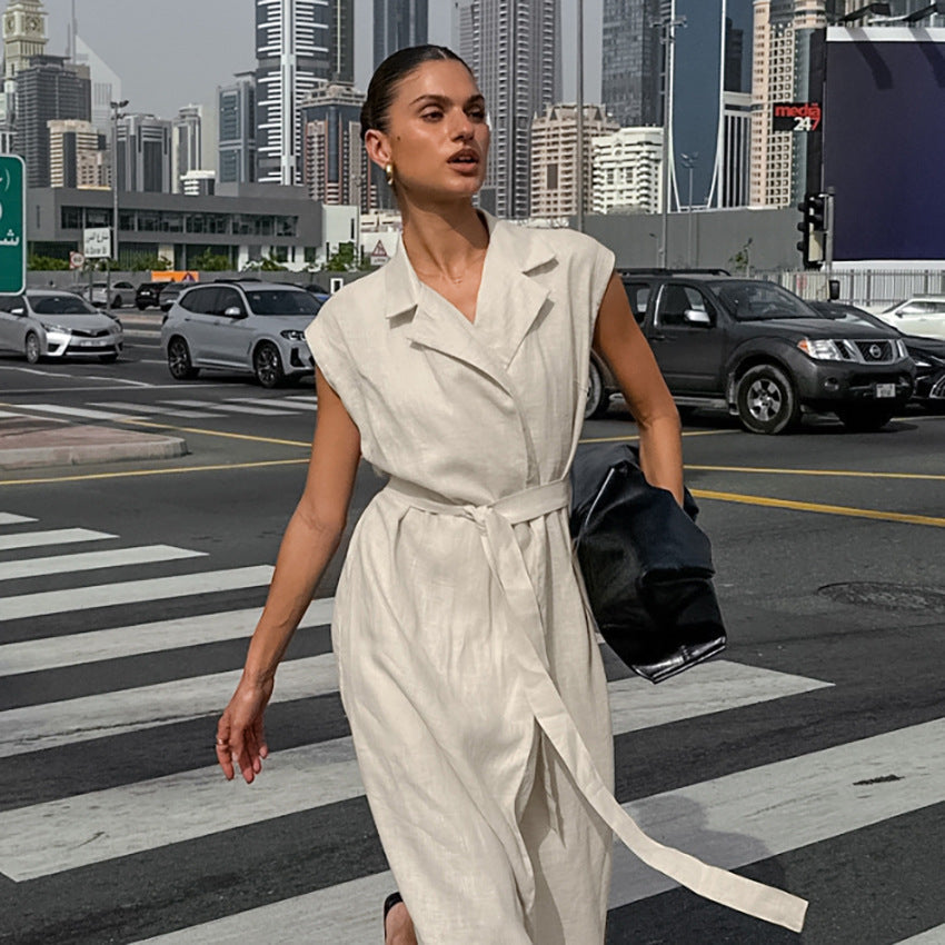 Rustin Midi Dress - Khaki