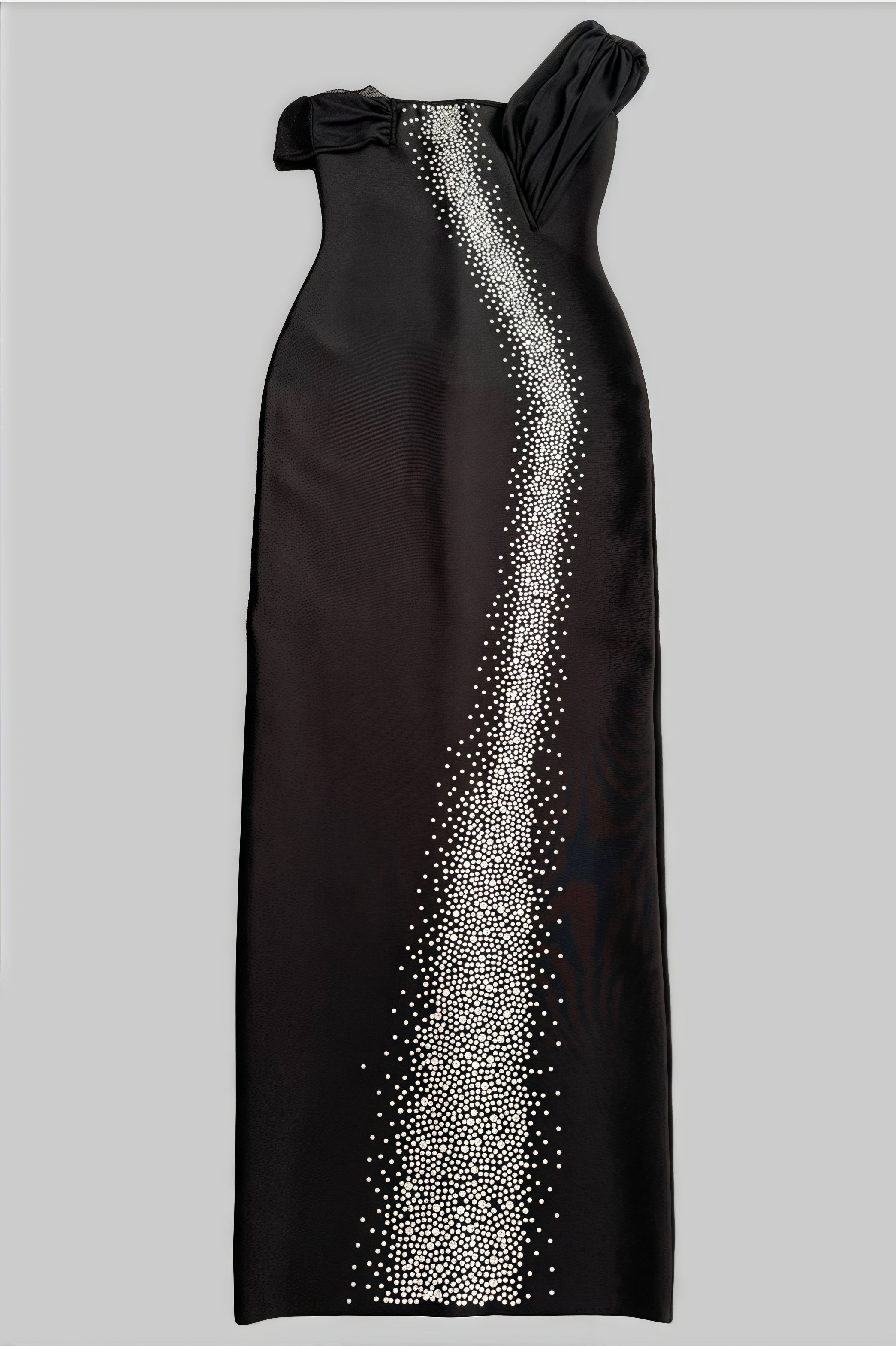 Rylihd One-Shoulder Mesh Rhinestones Maxi Dress - View 3