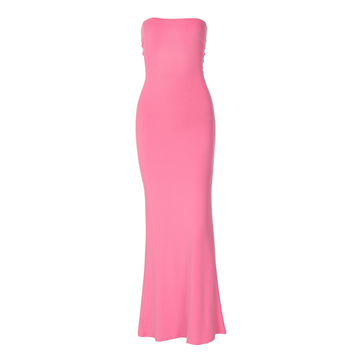 Strapless Tube Bodycon Fishtail Maxi Dress 5