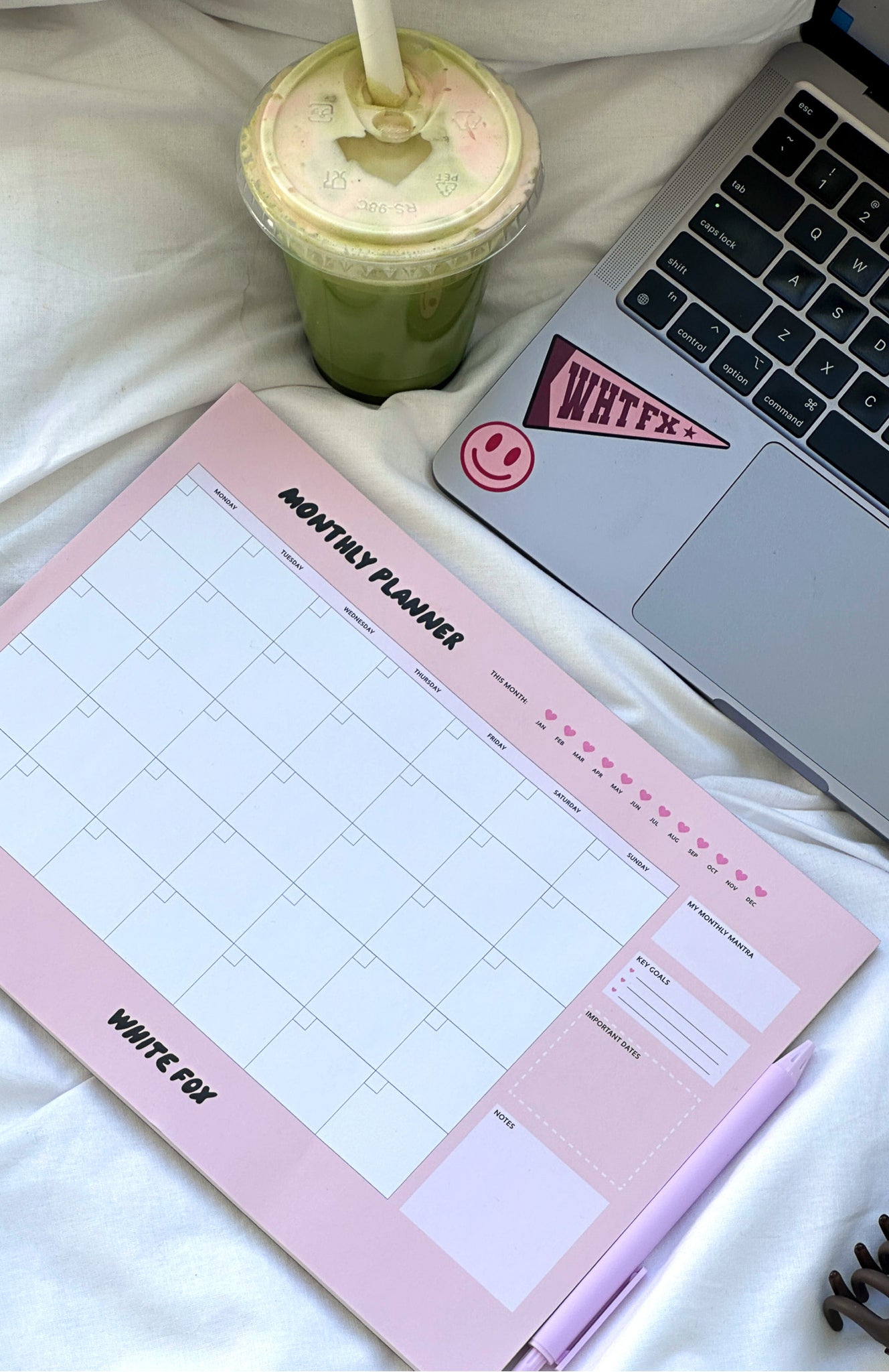 Organised Girly A4 Monthly Planner Pink