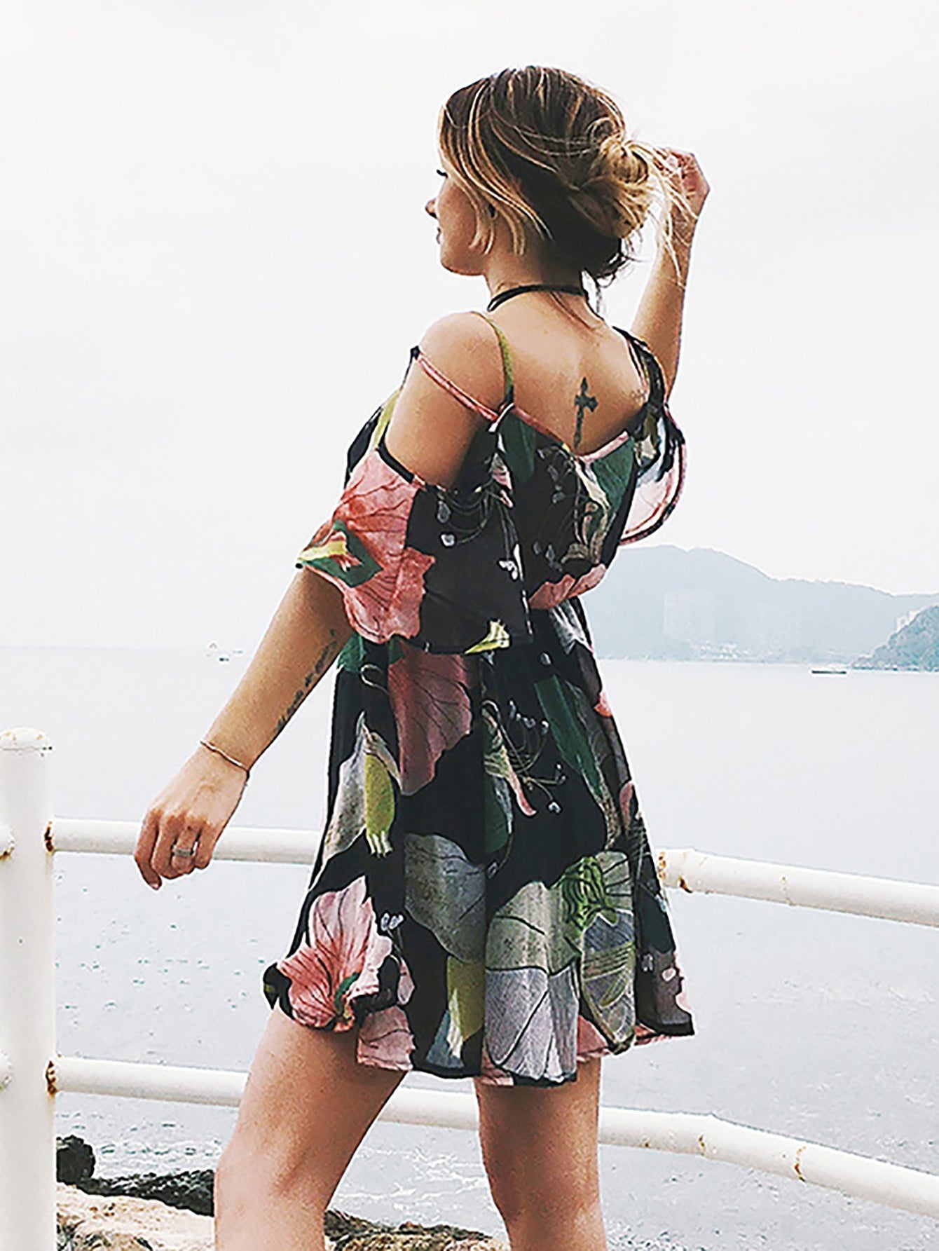 Off shoulder Floral Printed dress