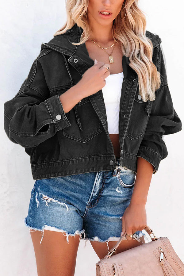 Short But Sweet Crop Hooded Jacket