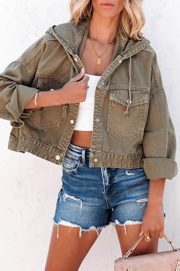 Short But Sweet Crop Hooded Jacket