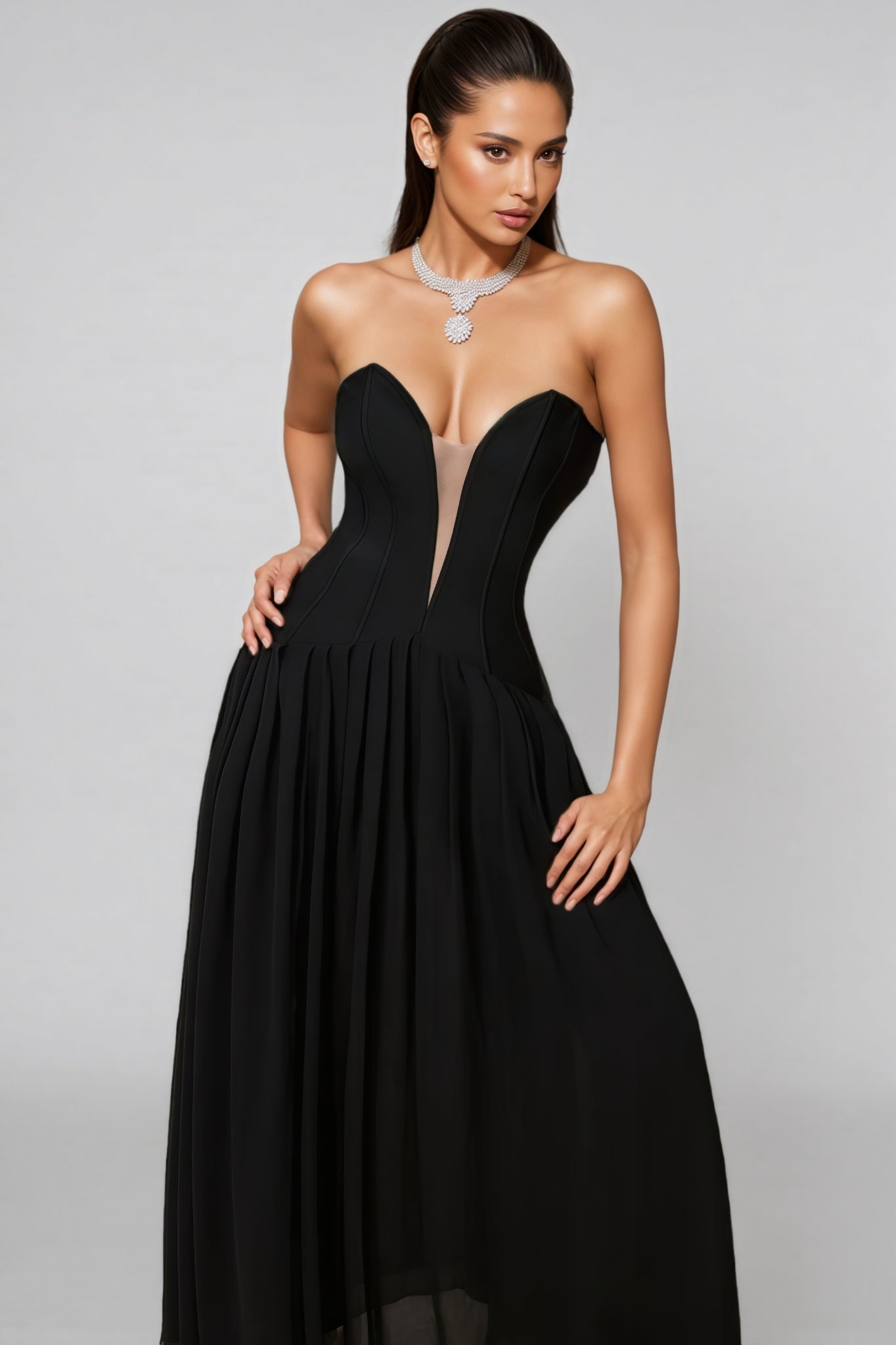 Breen Strapless Bandage Maxi Dress - View 5