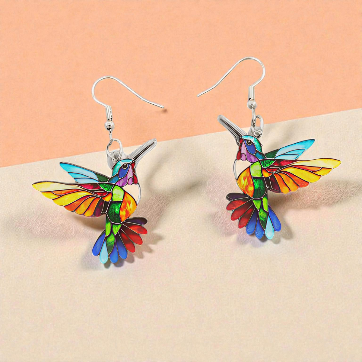 Enamel Hummingbird Pendant Necklace