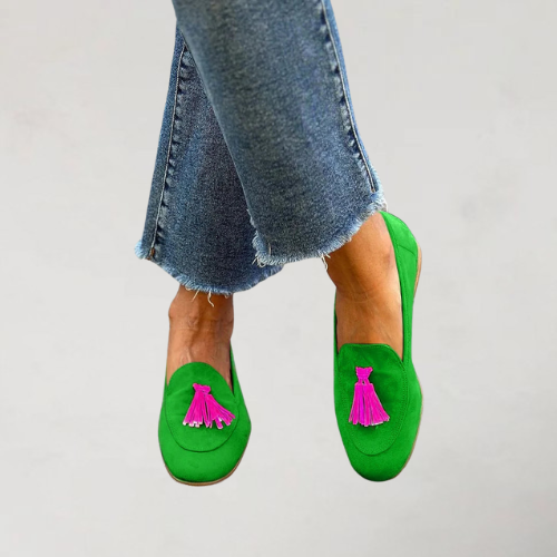 Suede Look Tassel Loafers