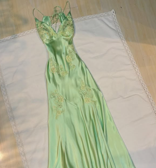 Charming Hot Pink Satin Beaded Prom Dress Evening Gown cc1418