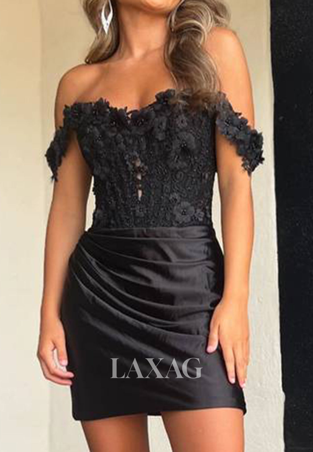 Plunging V-Neck Sleeveless Beaded Floral Embellished Pleated Satin Mermaid Homecoming Dress