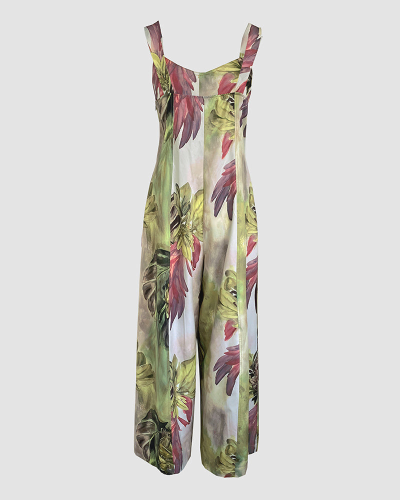 Chic Wide-Leg Jumpsuit for Women | Comfortable Fabric & Versatile Fit