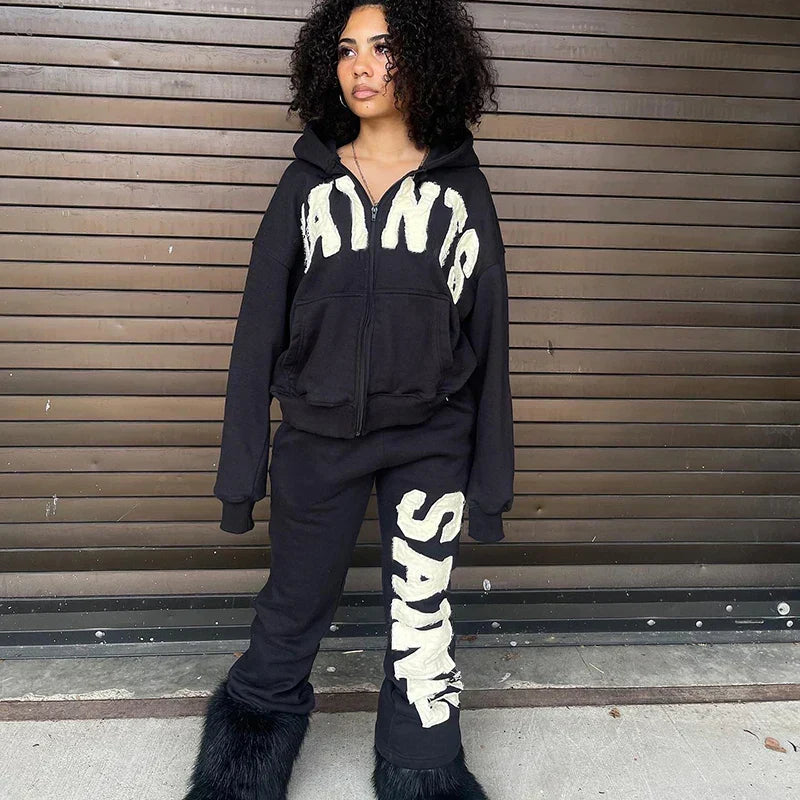 Fashionable Graphic Loose Cozy Hip Hop Hoodie