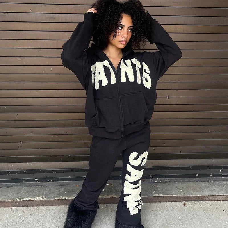 Fashionable Graphic Loose Cozy Hip Hop Hoodie