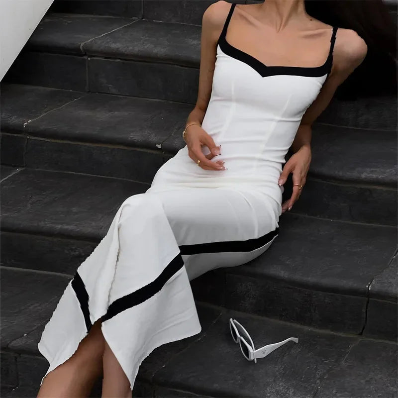 Patchwork Bodycon Maxi Dress