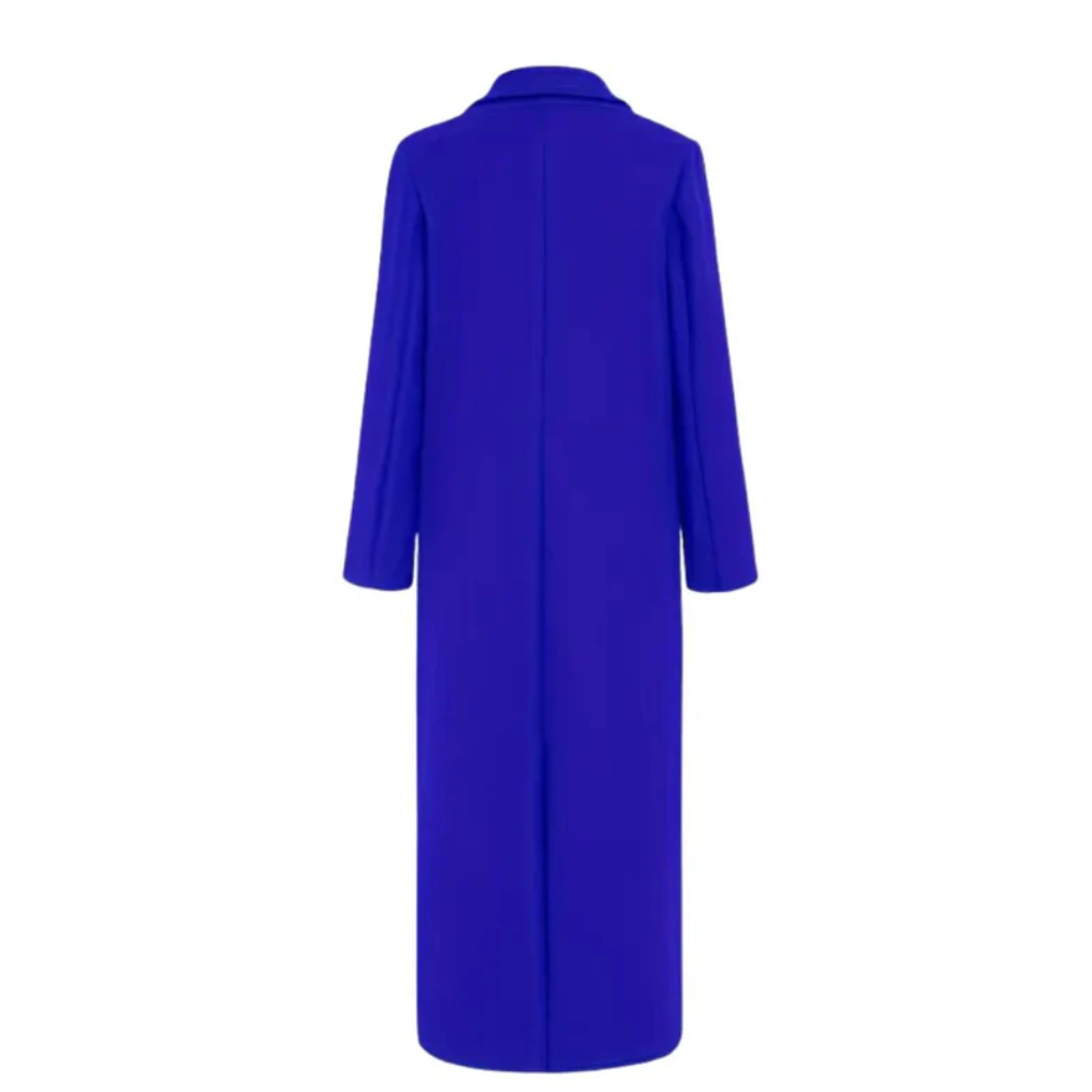 Double Breasted Notch Lapel Longline Coat