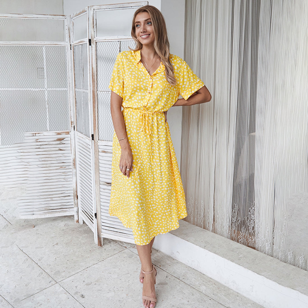 Milagros Printed V-neck Dress for Women Trendy Fashion Pick