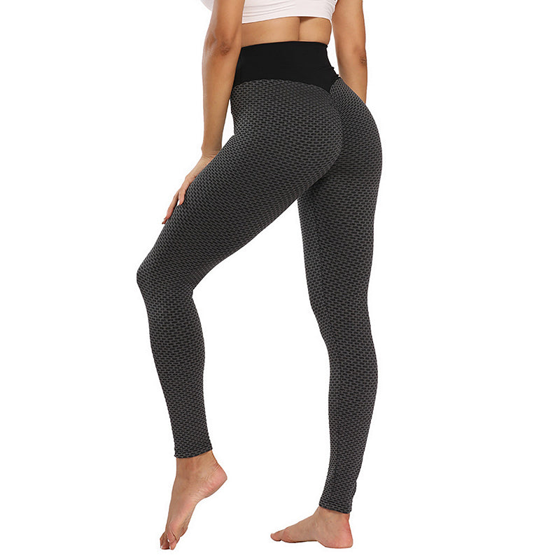 Honeycomb Textured High Waist Scrunch Back Workout Leggings 9