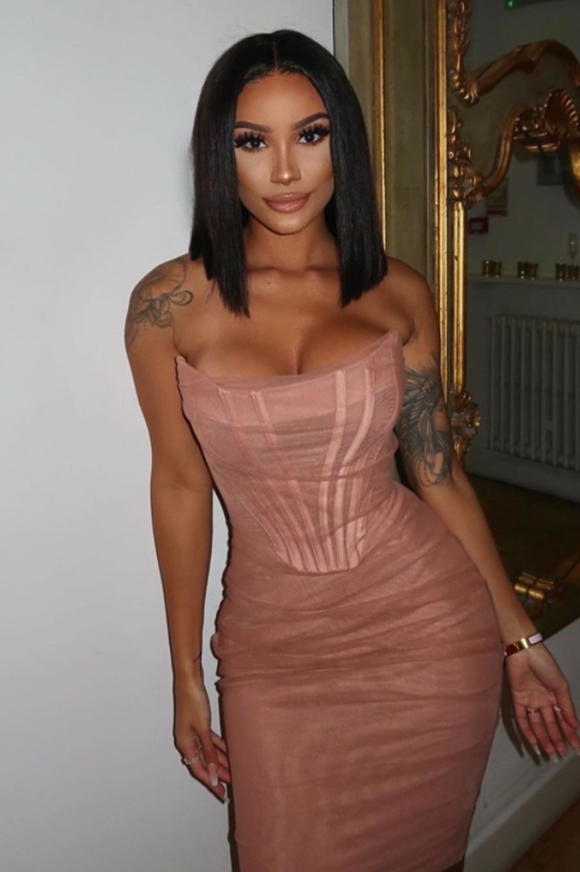 Mesh Strapless Corset Dress - View 20
