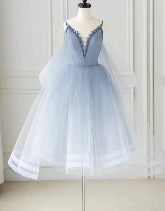 Cute tulle short prom dress homecoming dress