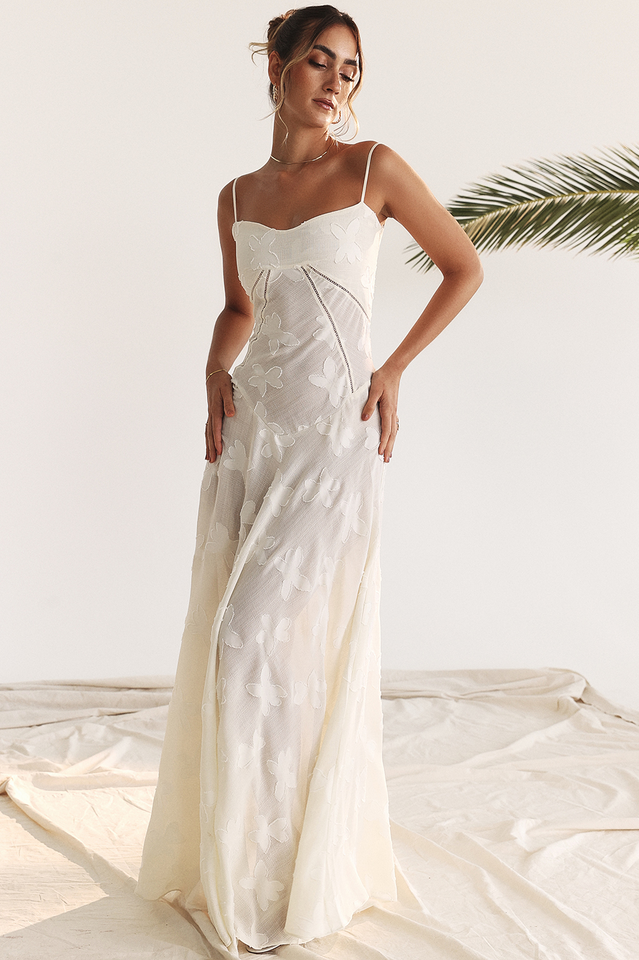 Serena Retro Black Printed Maxi Dress