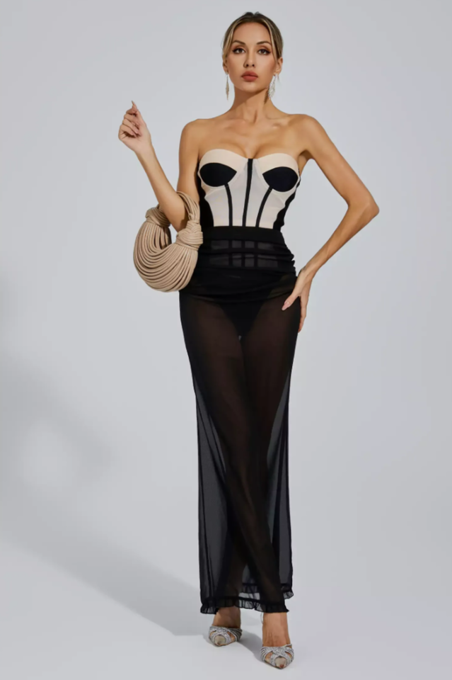 Paityn Black Bandage Bustier Set