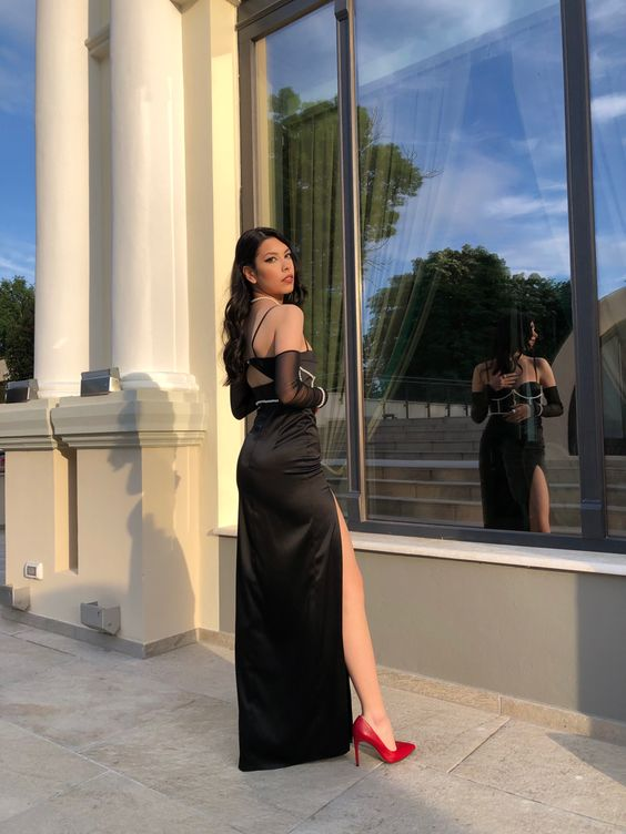 Sexy Black Prom Dress,Black Evening Dress cc943