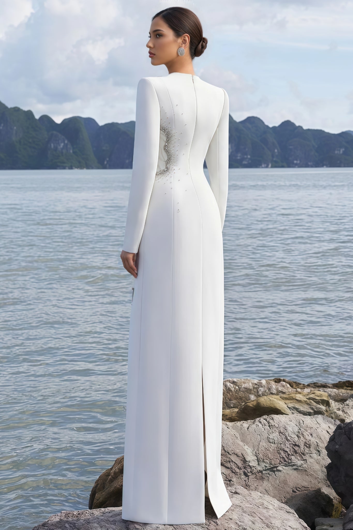 Lalie Floral Crystal Embellished Maxi Dress - View 5