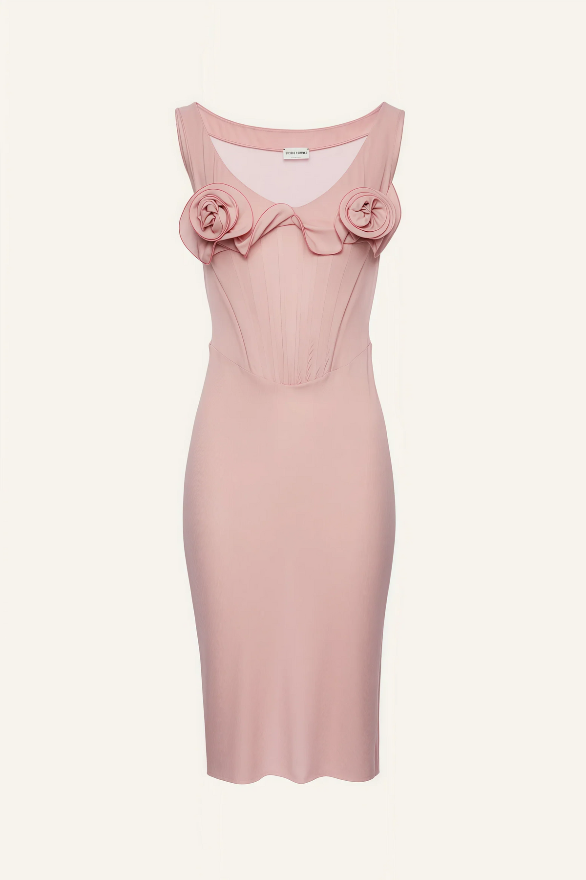 Bustier 3D Floral Midi Dress - View 4