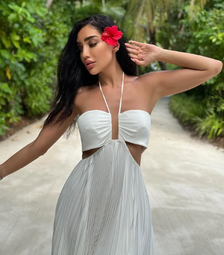 Sexy White A Line Pleated Party Dress Evening Gown cc1586