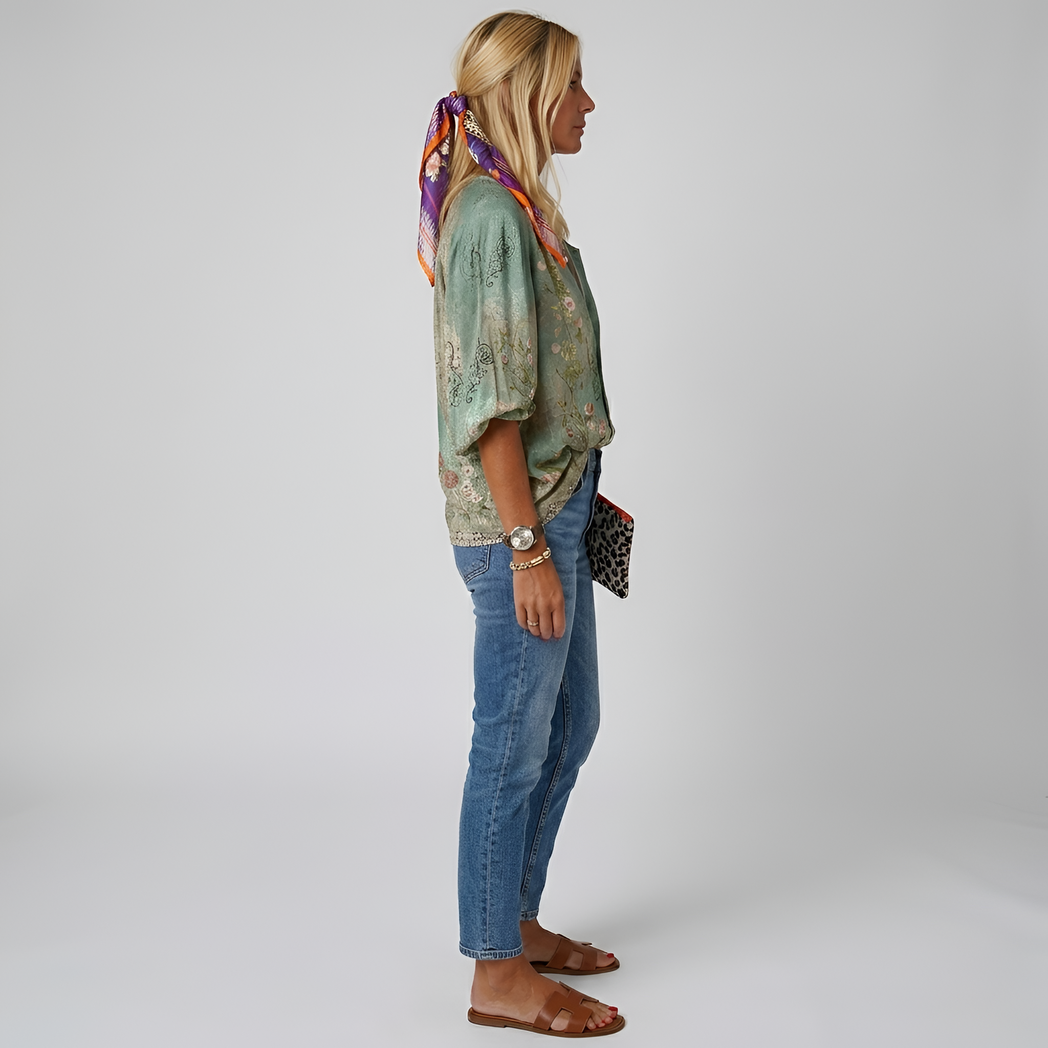 Floral Print Casual Blouse with Soft Fabric and Relaxed Fit