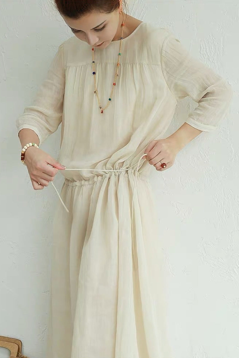 Ramona Dress In Ramie Fabric
