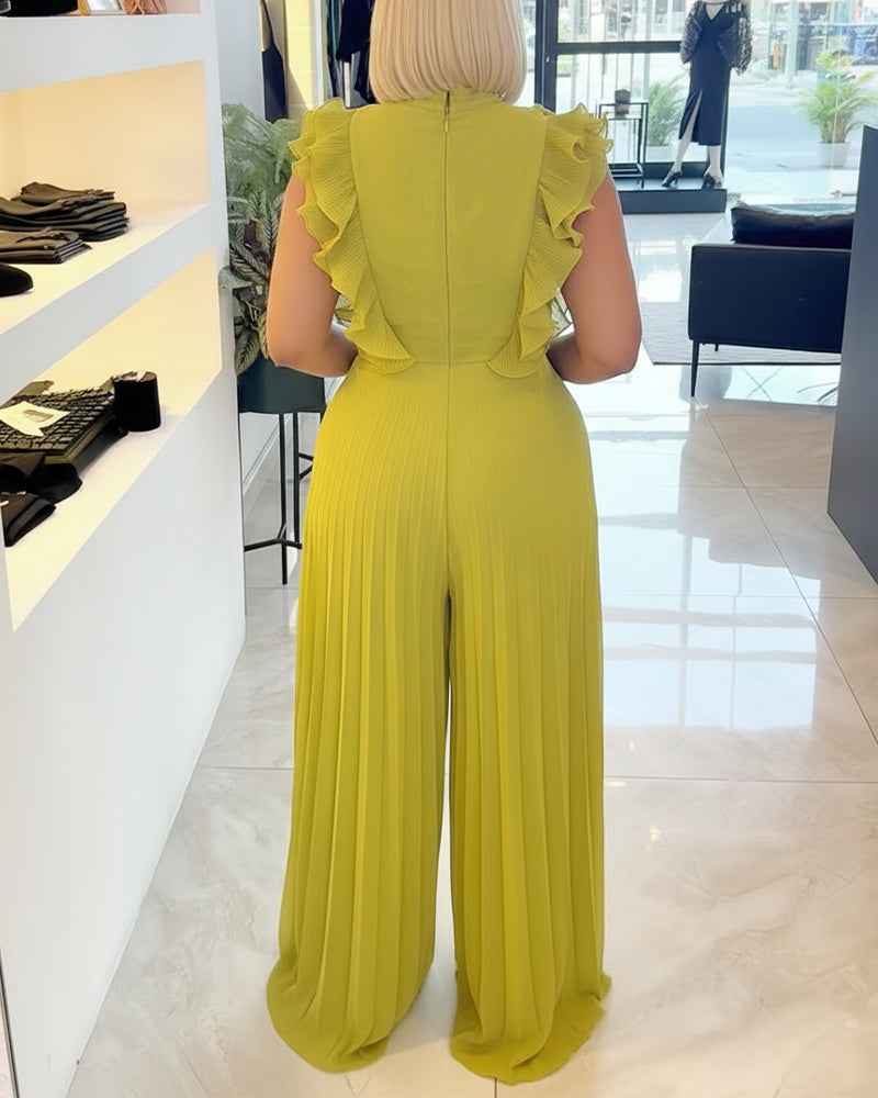 Lightweight Wide-Leg Jumpsuit with Pockets